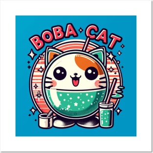 Boba Cat Posters and Art